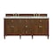 James Martin Vanities 72''Double Vanity, Mid-Century Walnut w/ 3 CM Victorian Silver Quartz Top 424-V72-WLT-3VSL - alternate 1
